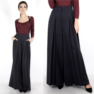 VooDoo Vixen 1940’s Black Wide-leg Trousers